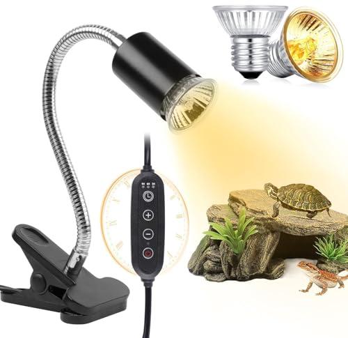 MILIWAN Lampada UVA UVB per Tartarughe con Timer