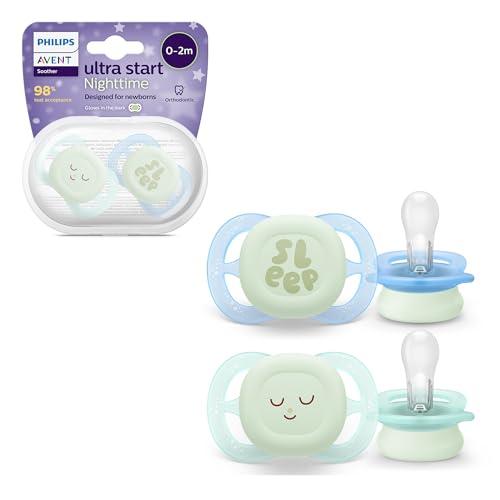 Philips Avent Ultra Start Nighttime Soothers 0-2 mesi
