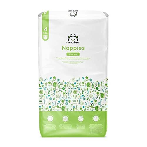 Marchio Amazon - Mama Bear Pannolini ultra asciutto Taglia 4 (8-14 kg), Con canali d'areazione, Bianco, 84 Unità (1 confezioni da 84) - Nuova versione