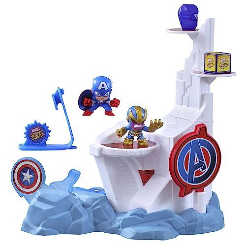 Marvel Stunt Squad Captain America vs Thanos Tower Smash Playset