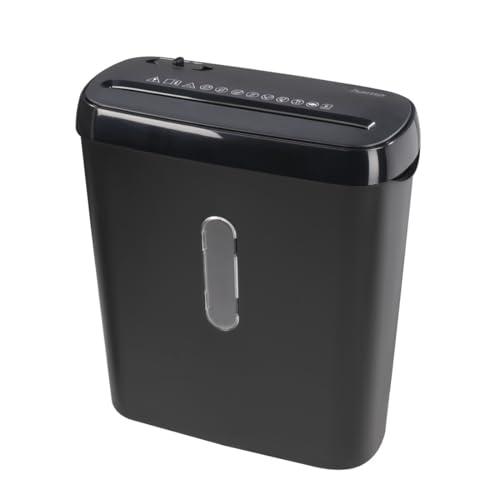 Hama - Distruggi documenti elettrico Basic S6, taglio a striscia, 8 lt, nero
