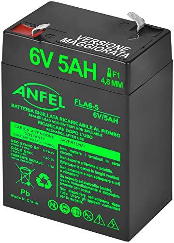 Batteria al Piombo AGM 6V 5Ah Ricaricabile