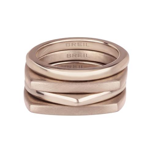 Anello Breil New Tetra Acciaio Rosé Misura 16