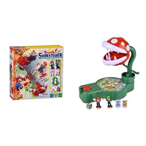 Epoch Games Super Mario Blow Up! Shaky Tower & Piranha Plant Escape!