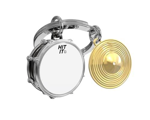METALMORPHOSE - Portachiavi a batteria, portachiave per strumento musicale, regalo originale per uomo e donna, multicolore, taglia unica