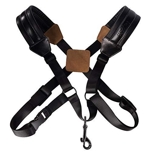 Rayzm Cinghia a Doppia Tracolla per Sassofono in Pelle - Comfort e Sicurezza