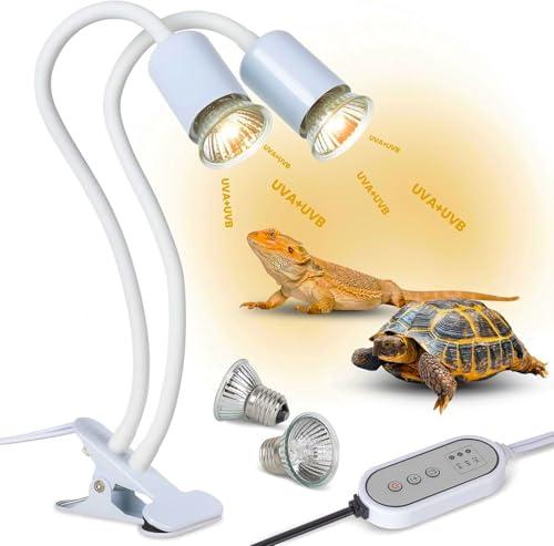 Lampada Riscaldante Tartarughe a Due Teste con Timer