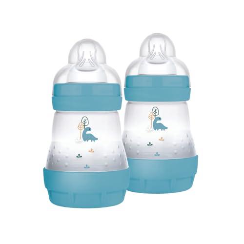 MAM Biberon Easy Start Anticoliche, Set 2x160ml, Blu