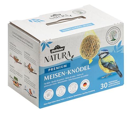 Dehner Natura Premium Mangime per uccelli selvatici, palline per cinciallegre, rete biologica, 30 pezzi, 90 grammi ciascuno (2,7 kg), 1 pezzo (confezione da 1)