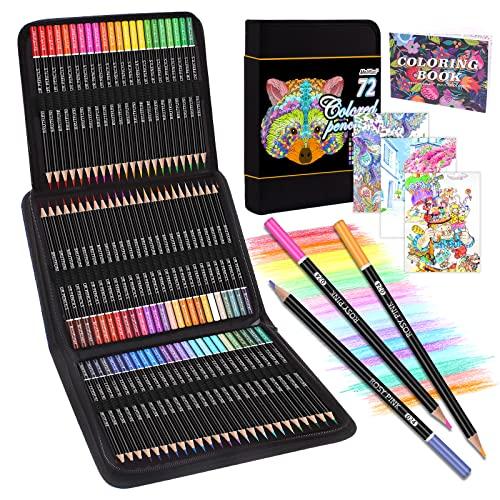 Set di 72 Matite Colorate per Disegno e Schizzi