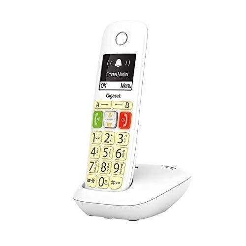 Gigaset E290 Telefono Cordless Amplificato per Anziani, Bianco