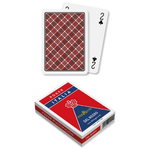 Dal Negro - Mazzo di Carte Poker Italia, Cartoncino Duplex, Retro Rosso