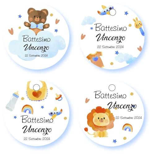 Set di 20 Etichette Personalizzate per Bomboniere Fai da Te