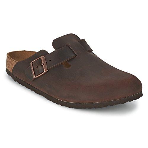Birkenstock Boston Habana: Zoccoli Unisex in Pelle Nabuk Oleata