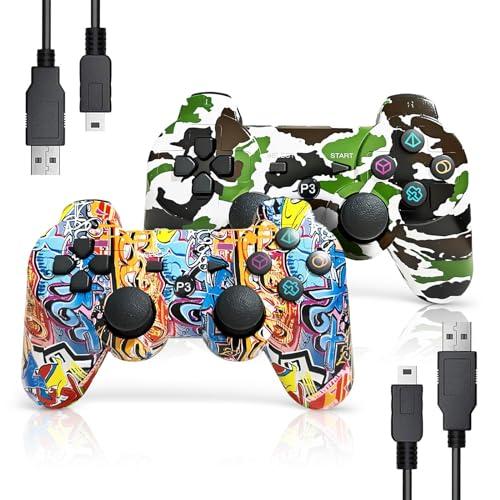 Controller Retro Gaming Wireless AUFGLO per P-S3 - Graffiti + Camouflage