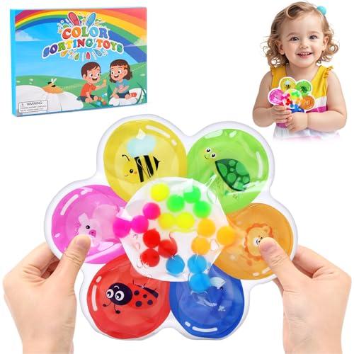 Felly Giochi Sensoriali Gioco Gel Anti Stress Autismo Giocattoli, Giocattoli Sensoriali di Ordinamento dei Colori, Giochi Montessori per Bambini Ragazzi Ragazze Regali 3+ Anni
