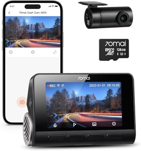 70mai Dash Cam A810 4K HDR Dual-Channel con Visione Notturna e GPS