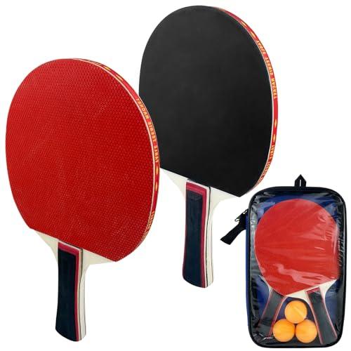 Diompirux Set da Ping Pong Professionale con Racchette, Palline e Borsa