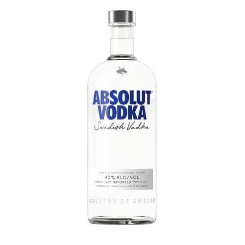 Absolut Vodka, Vodka svedese, Grano e acqua di Ahus , Senza zuccheri aggiunti, 40% Vol., 1 L