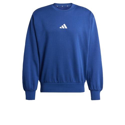 Adidas Essentials Feelcozy Felpa Uomo, Blu Scuro/Bianco