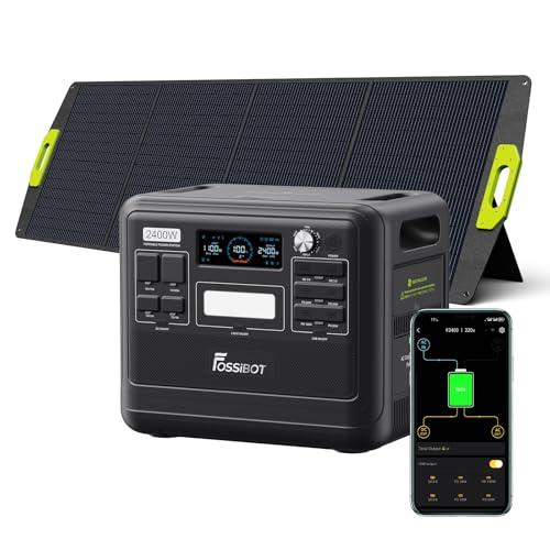 FOSSiBOT F2400 Generatore Solare Portatile 2400W/2048Wh con Pannello Solare 200W