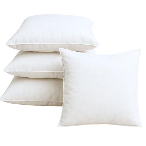 cuscini fiber Set 4 imbottitura Cuscini 45x45 cm, Morbida Made in Italy