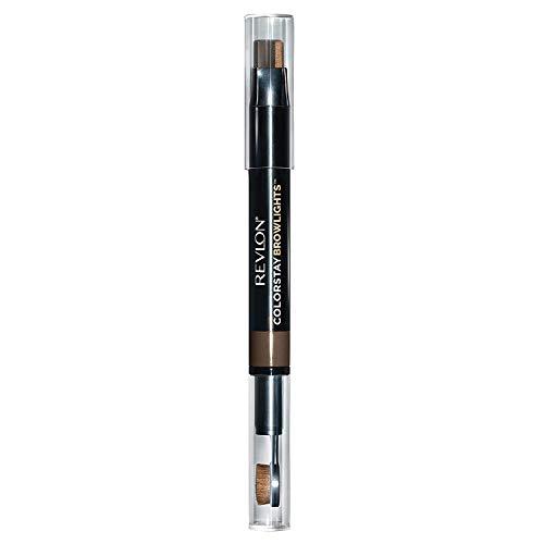 Revlon ColorStay Browlights - Matita per Sopracciglia Bicolor, Marrone Scuro
