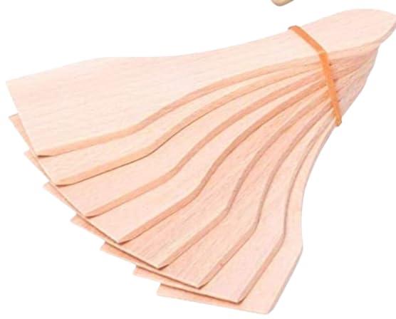 Teemando® 8 Raschietto Raclette in legno, 13 cm, per padelle rivestite, spatola raclette resistente al calore, accessori per raclette in legno di faggio