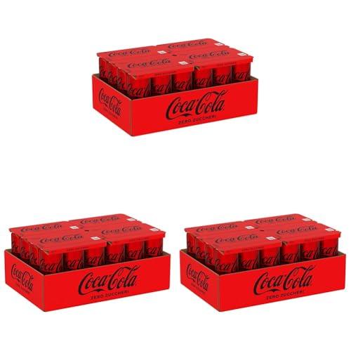 Coca-Cola Zero Zuccheri, Tutto il Gusto della Formula Coca-Cola Senza Calorie, Lattina 100% riciclabile - 24 Lattine da 330 ml (Confezione da 3)