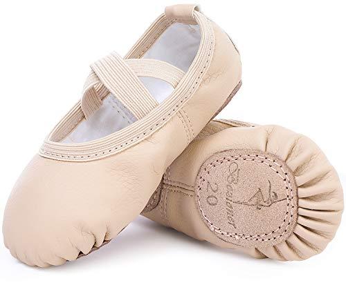 Scarpette da Danza Classica in Pelle Beige - Comfort e Stile per Ogni Ballerina