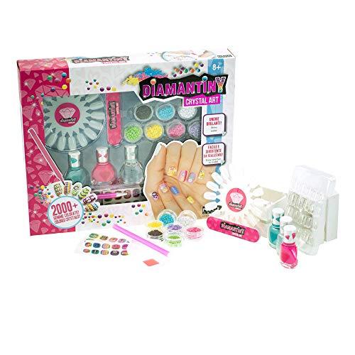 DIAMANTINY Nice Group Creative Art Diamond Painting Kit Completo - Nail Design Decorazione Unghie Bambina - 3D, Multicolore, 90004