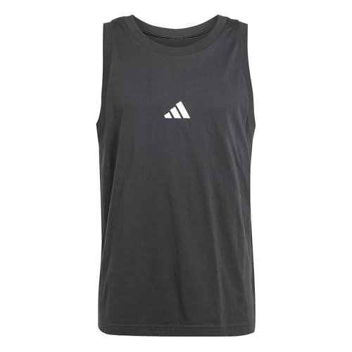Adidas Essentials Small Logo Single Jersey Tank Top Nero/Bianco