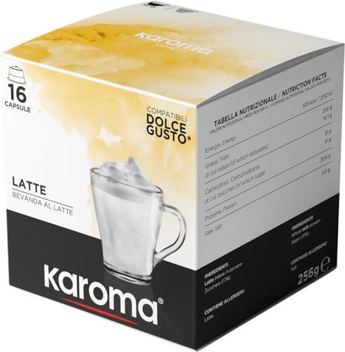 Karoma® 16 capsule Bevanda al Latte compatibili con Nescafè Dolce Gusto