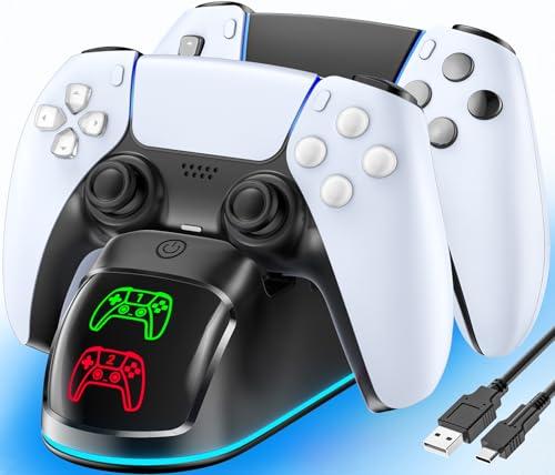 Rysker RGB Stazione di Ricarica per Controller PS5