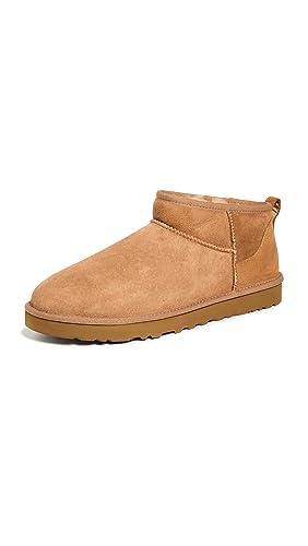 UGG Classic Ultra Mini Stivaletti in Pelle Marrone da Uomo