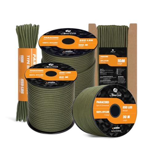 Abma Cord Paracord 550 4mm Verde Militare 15m