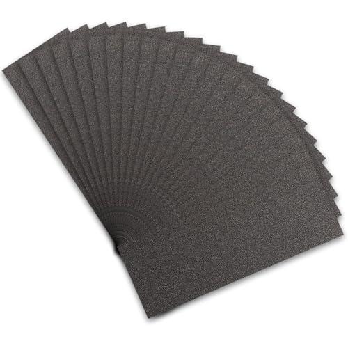 STEBRUAM Carta Abrasiva Grana 180, 21 Pezzi - Kit Carta Vetrata Impermeabile per Legno, Metallo e Plastica