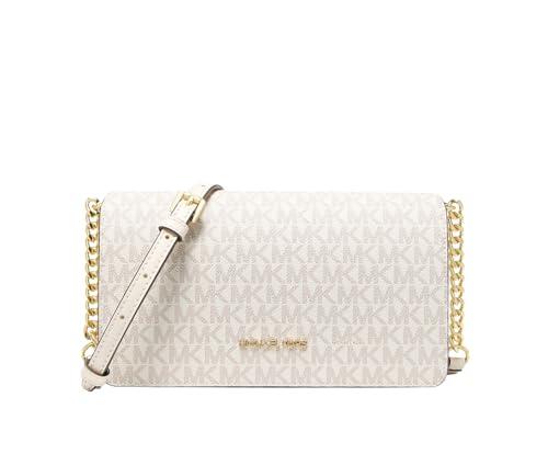 Michael Kors Jet Set Signature Logo Crossbody Bag Light Cream Multi