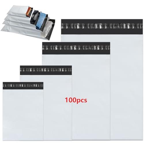 Buste di Spedizione Bianche Autosigillanti - 100 Pezzi in 4 Misure Assortite