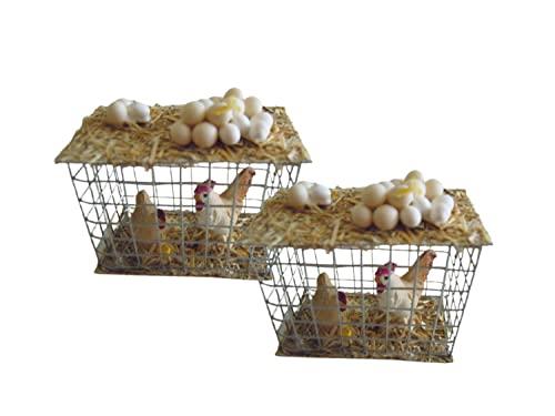 Set 2 Gabbie Galline con uova - Presepe