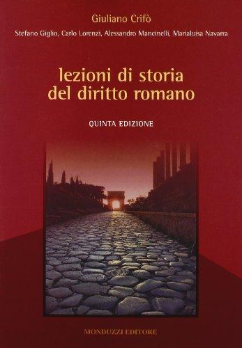 Lezioni di storia del diritto romano
