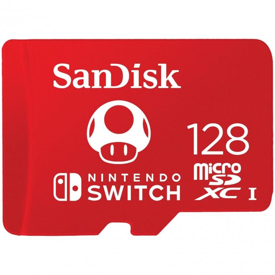 Scheda microSDXC SanDisk 128GB UHS-I per Nintendo Switch - Rossa