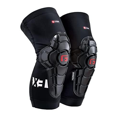 G-Form Pro-X3 Ginocchiere per Mountain Bike - Ginocchiere per Uomo e Donna - Nero/Bianco, Adulto XX-Grande