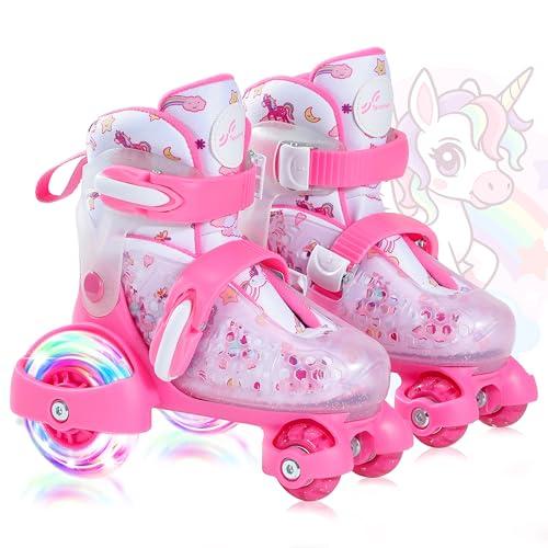 Pattini a Rotelle Regolabili per Bambina con Ruote Illuminate