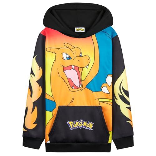Felpa Pokémon con Cappuccio per Bambini e Adolescenti - Design Pikachu e Charizard