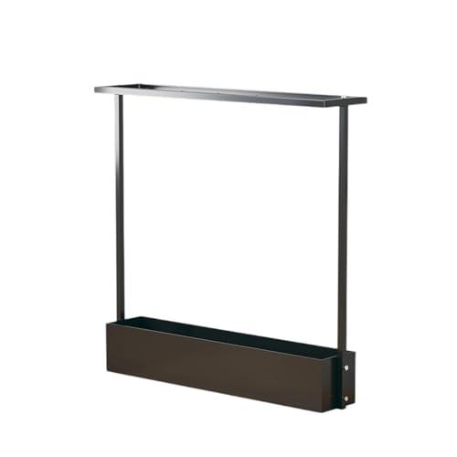 Hellery Espositore in Metallo per Racchette da Tennis e Badminton Nero