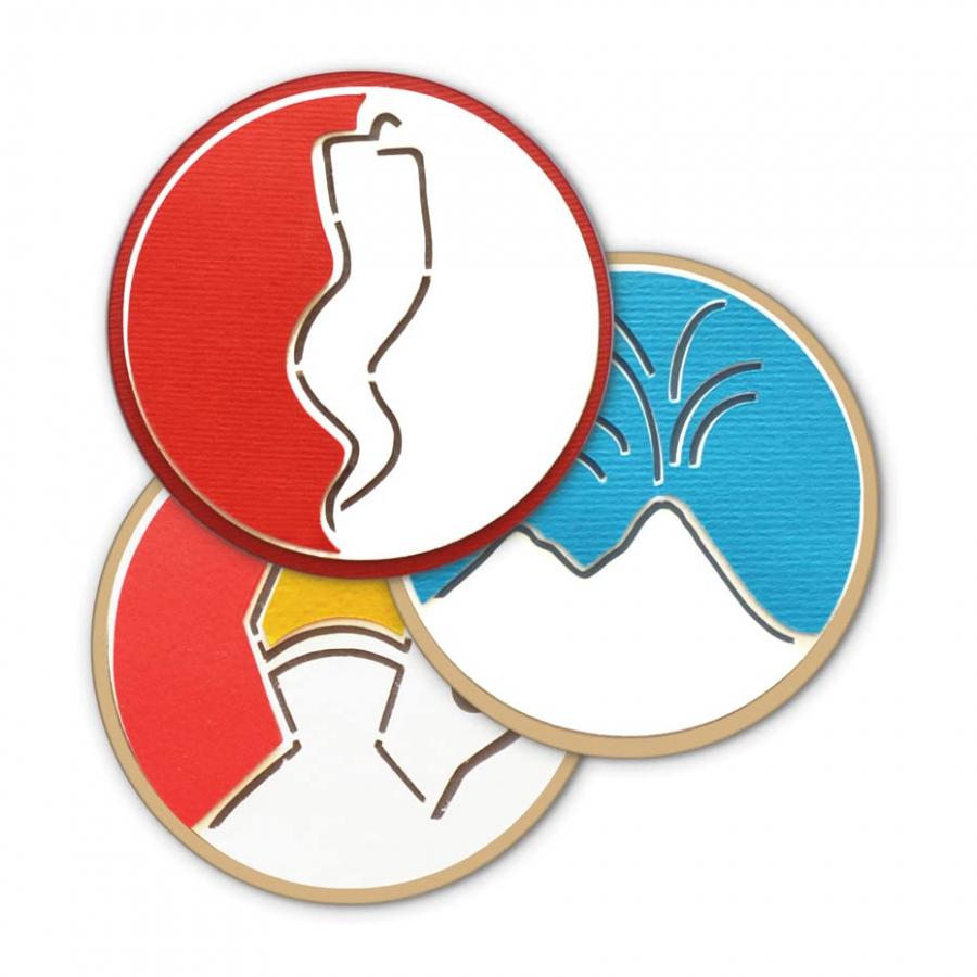 Magneti Tondi Napoli - Set da 3 - Artigianato Iconico Made in Italy