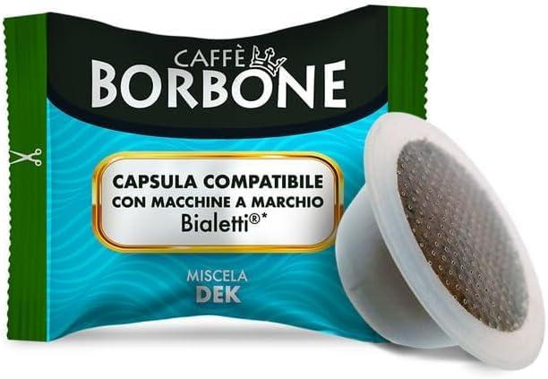 100 Capsule Caffè Borbone Miscela DEK Decaffeinato Compatibili Bialetti Mokespresso