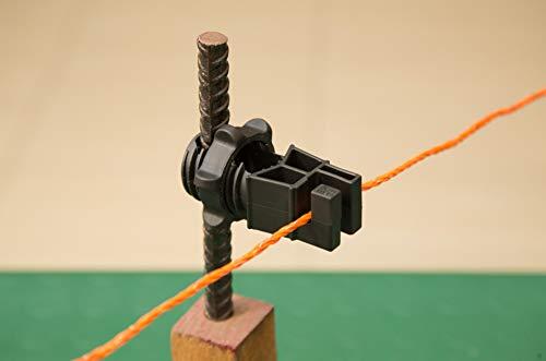 Isolatori per Recinto Elettrico - 100 pz per Pali in Ferro