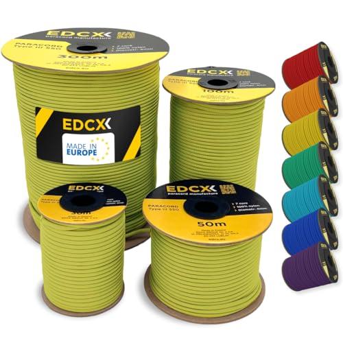 EdcX Paracord 550 Tipo III in Nylon 4mm Giallo - 30 Metri